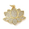 Rack Plating Brass Micro Pave Cubic Zirconia Pendants KK-K392-56G-1