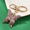 Butterfly Alloy Rhinestone Keychain KEYC-YW00114-04-1