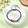 Natural & Synthetic Mixed Gemstone Braided Bead Bracelet BJEW-TA00335-4