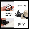 Polyester Plastic Braided Band Hat Clips DIY-WH0899-316-4