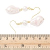 Electroplated 304 Stainless Steel Imitation Pearl Dangle Earrings EJEW-Z129-18G-5