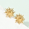 Ion Plating(IP) 304 Stainless Steel Sun Stud Earrings for Women EJEW-F300-10G-3