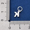 925 Sterling Silver Letter Charms STER-C012-01S-K-3