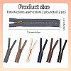 12Pcs 6 Colors Nylon Zipper Fastener FIND-GF0008-20A-2