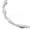 Non-Tarnish 304 Stainless Steel Rhombus Link Chain Bracelets for Women BJEW-D023-02P-2
