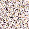 500Pcs Plating Acrylic Beads PACR-TADJ0001-01K-2