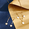 6Pcs 3 Styles Shell Pendants STAS-CA0001-49-4