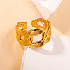 201 Stainless Steel Oval Link Chain Cuff Rings FS-WG16057-01-1