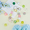 46Pcs 25 Colors Acrylic with ABS Plastic Imitation Pearl with Resin  Round Beads OACR-DC0001-25-5