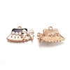 Light Gold Plated Alloy Enamel Pendants PALLOY-TAC0011-09-2