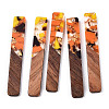 Transparent Resin & Walnut Wood Big Pendants RESI-TAC0017-42B-1