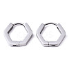 Non-Tarnish 304 Stainless Steel Huggie Hoop Earrings STAS-R115-19P-1