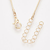 Brass Square Snake Chain Necklace Making MAK-T006-10B-KC-2