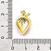 Brass Micro Pave Clear Cubic Zirconia with Enamel Pendants KK-G529-04G-3