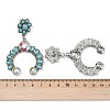 Alloy Synthetic Turquoise Dangle Stud Earrings EJEW-U053-09A-AS-5