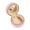 Portable Travel Round Velvet Jewelry Set Storage Zipper Boxes CON-TAC0001-11B-2
