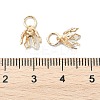 Flower Rack Plating Brass Filigree Bead Cap Bails KK-L102-27G-01-3