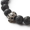 Natural Lava Rock Stretch Bracelet for Women Men BJEW-JB06831-6