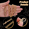 Zinc Alloy & Aluminium Barbed Wire Double Layer Pants Chains HJEW-PH02274-3