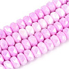 Anti-Tarnish Electroplate Glass Beads Strands LS-GLAA-T025-8mm-11G-1