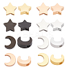 16Pcs 8 Style PVD Vacuum Plating 304 Stainless Steel Charms STAS-UN0024-05-1