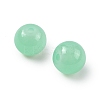 2 Strands Baking Paint Imitation Jade Glass Round Bead Strands DGLA-FS0001-20D-2