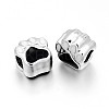 Nickel Free & Lead Free Silver Color Plated Alloy Enamel European Beads LS-ENAM-J061-08S-FF-1