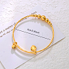 Adjustable Brass Charm Bangles for Women EU2266-4