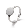 Non-Tarnish 304 Stainless Steel Pad Ring Settings X-STAS-K278-11C-P-1