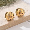 304 Stainless Steel Rhinestone Hoop Earrings EJEW-M041-01G-04-2