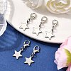 Star 304 Stainless Steel Pendant Decorations HJEW-JM03572-S-1