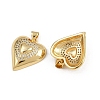 Brass Micro Pave Clear Cubic Zirconia Pendants ZIRC-I367-13G-01-2