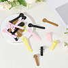 24Pcs 4 Colors PVC Zipper Pull Tabs PVC-GF0001-02A-02-3