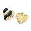PVD Vacuum Plating Golden 304 Stainless Steel Stud Earrings for Women EJEW-Z068-07G-3