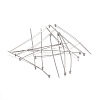 Tarnish Resistant 304 Stainless Steel Ball Head Pins STAS-O105-04-0.6x45mm-1