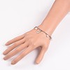 Moon & Star Stainless Steel Gemstone Charm Bracelets BJEW-JB01935-01-5