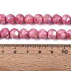 Ombre Effect Dyed Electroplate Opaque Glass Beads Strands EGLA-Q130-01A-16-5
