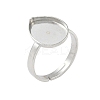Non-Tarnish 304 Stainless Steel Adjustable Ring Components X-STAS-Z064-04P-1
