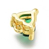 Brass Micro Pave Cubic Zirconia Charms ZIRC-H102-15B-G-2