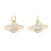 Brass with Cubic Zirconia Pendants KK-P271-31G-1
