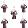 Natural Tiger Eye Pendants PALLOY-SW0004-01-1