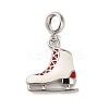 Rhodium Plated 925 Sterling Silver Enamel European Dangle Charms LS-STER-P062-02A-03-1