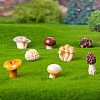 22Pcs 11 Styles Resin Vase Miniature Mushroom Ornaments RESI-CN0001-01-4
