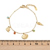 304 Stainless Steel Charms Bracelets for Women BJEW-C114-09G-5