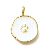 Brass with Enamel Pendants KK-D295-31G-03-1