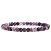 4mm Round Natural Lepidolite Beads Bracelet for Men KG3069-38-1