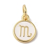 Real 18K Gold Plated Brass Enamel Charms KK-L216-001G-F02-1