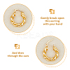 16Pcs 8 Style Ring & Rectangle & Twist Alloy & Brass Hoop Earrings Sets EJEW-FI0001-41-4