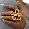 304 Stainless Steel Cuff Rings for Women LS-RJEW-F193-05G-1