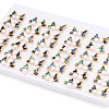 Butterfly Brass Natural Pearl Stud Earrings PEAR-N020-06U-5